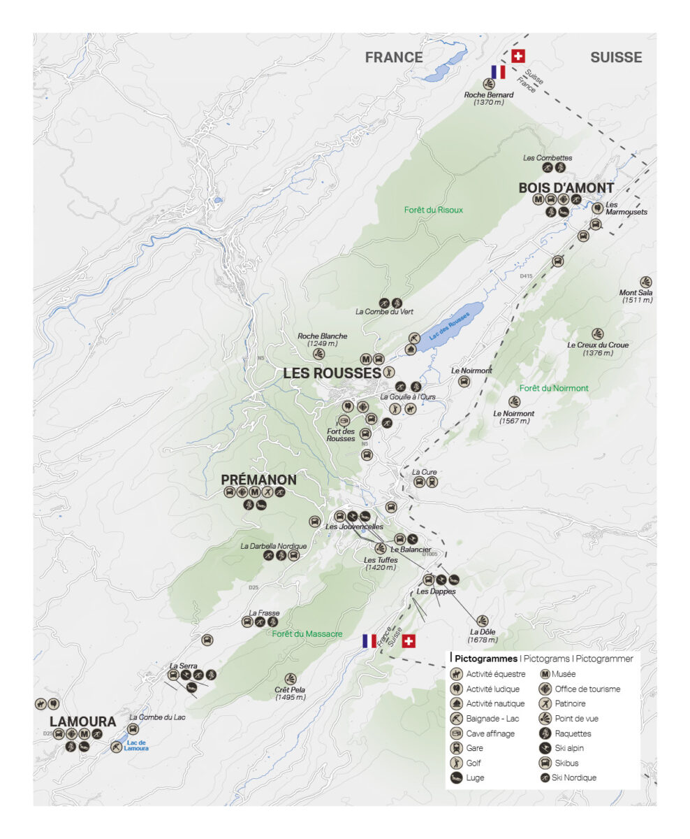 Plan des 4 villages Station des Rousses